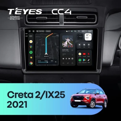 Штатная магнитола Teyes CC4 6/64 Hyundai Creta 2 (2021-2022) (глянец) F2
