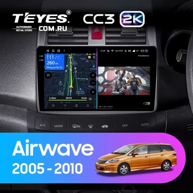 Штатная магнитола Teyes CC3 2K 360 6/128 Honda Airwave GJ (2005-2010) Правый руль