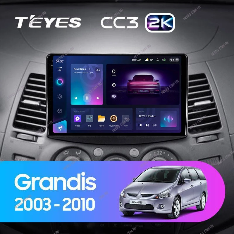 Штатная магнитола Teyes CC3 2K 360 6/128 Mitsubishi Grandis 1 (2003-2010) F1