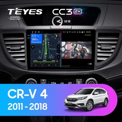 Штатная магнитола Teyes CC3 2K 4/32 Honda CR-V 4 RM RE (2011-2018) 9" Тип-B