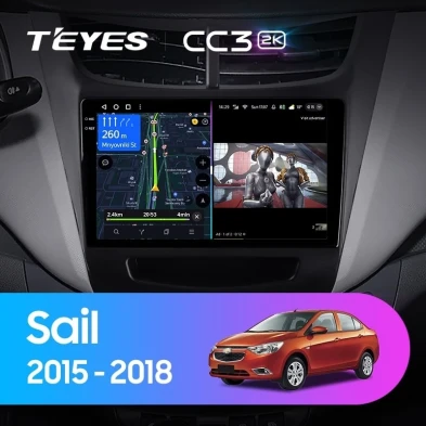 Штатная магнитола Teyes CC3 2K 360 6/128 Chevrolet Sail (2015-2018)
