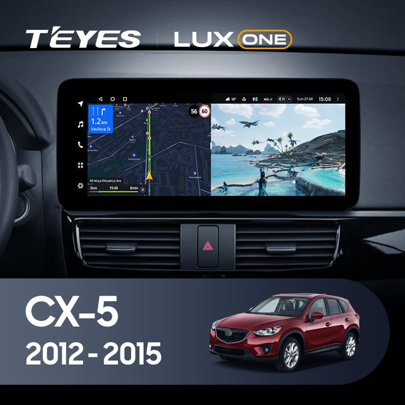 Штатная магнитола Teyes LUX ONE 4/64 Mazda CX-5 (2012-2015) Тип-B