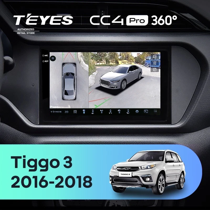 Штатная магнитола Teyes CC4 Pro 360 8/128 Chery Tiggo 3 (2016-2018)