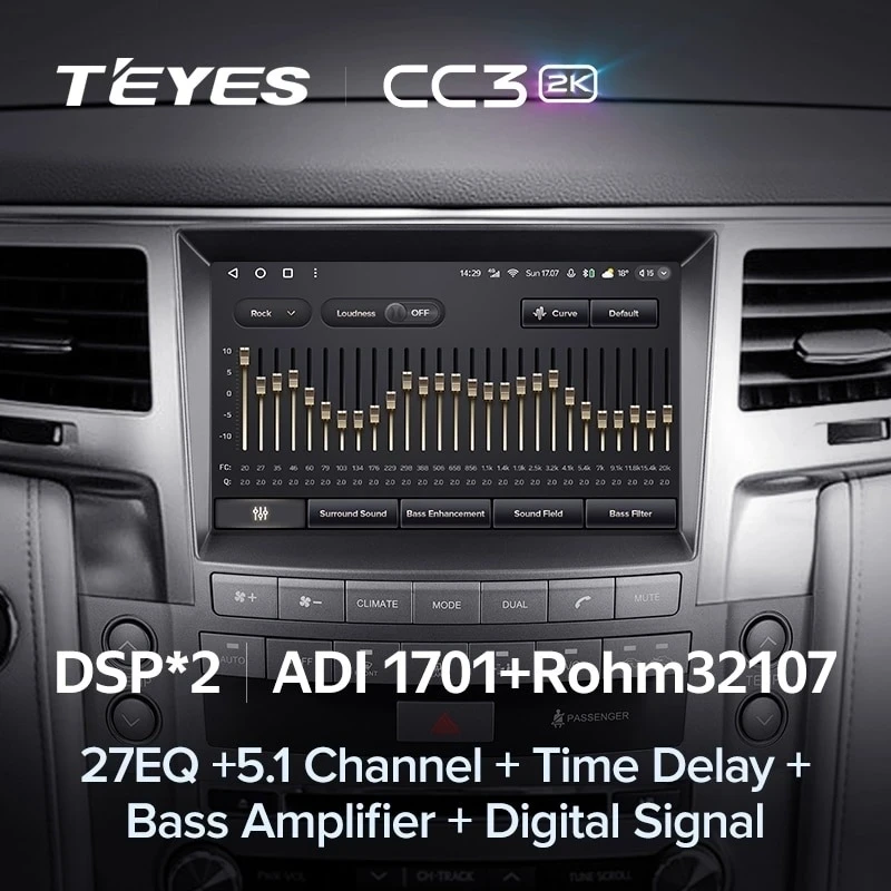 Штатная магнитола Teyes CC3 2K 4/64 Lexus LX570 J200 3 (2007-2015) Тип-B