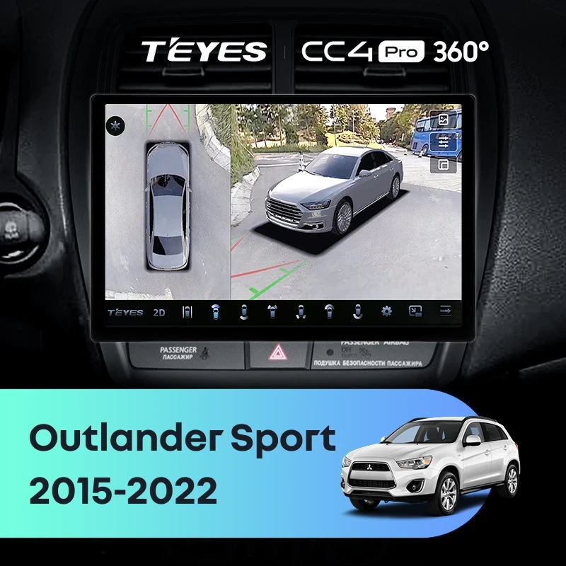 Штатная магнитола Teyes CC4 Pro 360 12/256 Mitsubishi Outlander Sport (2015-2026) Тип-B (13")