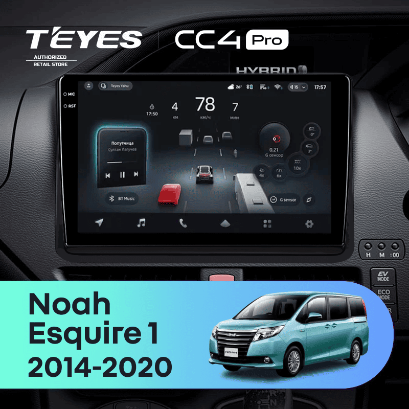 Штатная магнитола Teyes CC4 Pro 12/256 Toyota Noah R80 (2014-2020) F2 Правый руль