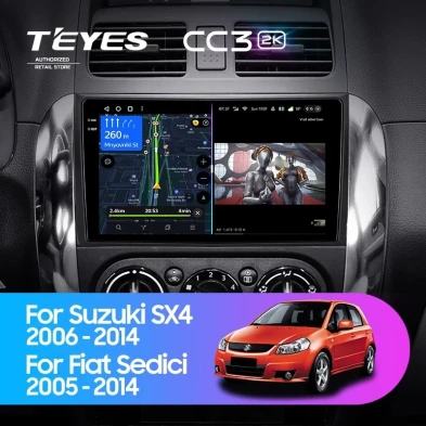 Штатная магнитола Teyes CC3 2K 4/64 Suzuki SX4 1 (2006-2014)