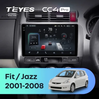 Штатная магнитола Teyes CC4 Pro 12/256 Honda Fit GD (2001-2008) Правый руль