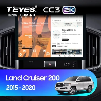 Штатная магнитола Teyes CC3 2K 4/32 Toyota Land Cruiser 200 (2015-2021) (13")