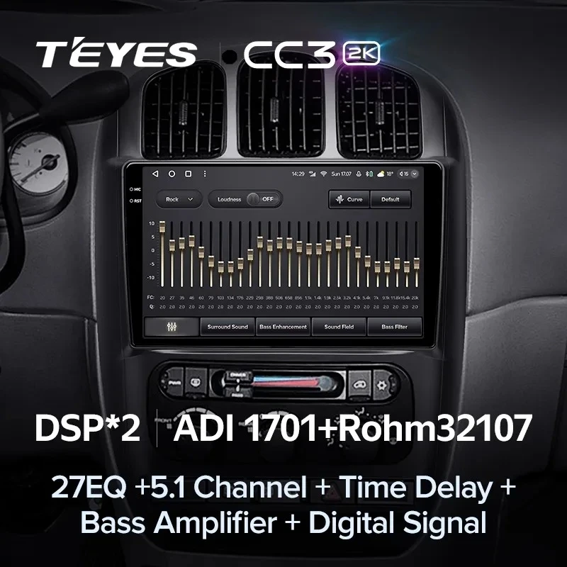 Штатная магнитола Teyes CC3 2K 6/128 Dodge Caravan 4 (2000-2007) Тип-B