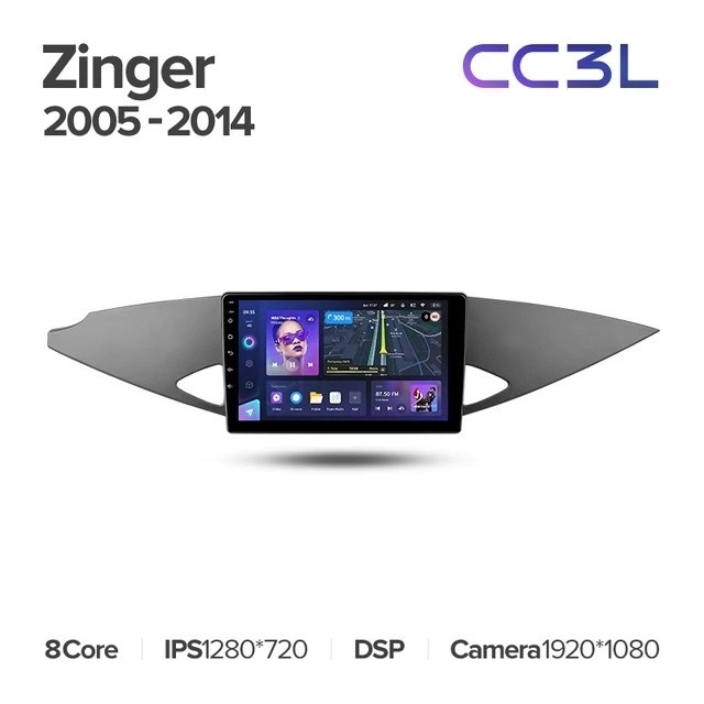 Штатная магнитола Teyes CC3L WiFi 2/32 Mitsubishi Zinger (2005-2014)