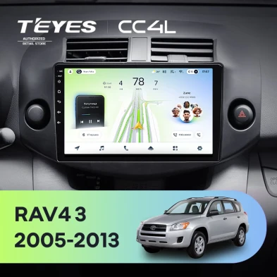 Штатная магнитола Teyes CC4L 6/64 Toyota RAV4 3 XA30 (2005-2013) F2 10"