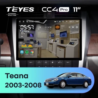 Штатная магнитола Teyes CC4 Pro 8/128 Nissan Teana J31 (2003-2008) F2 (11")