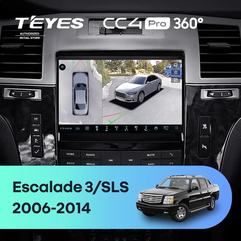 Штатная магнитола Teyes CC4 Pro 360 12/256 Cadillac Escalade 3 (GMT900) (2006-2014)