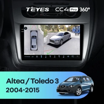 Штатная магнитола Teyes CC4 Pro 360 12/256 Seat Altea 5P (2004-2015)
