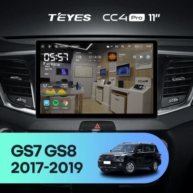 Штатная магнитола Teyes CC4 Pro 8/128 GAC GS7 GS8 (2017-2019) (11")